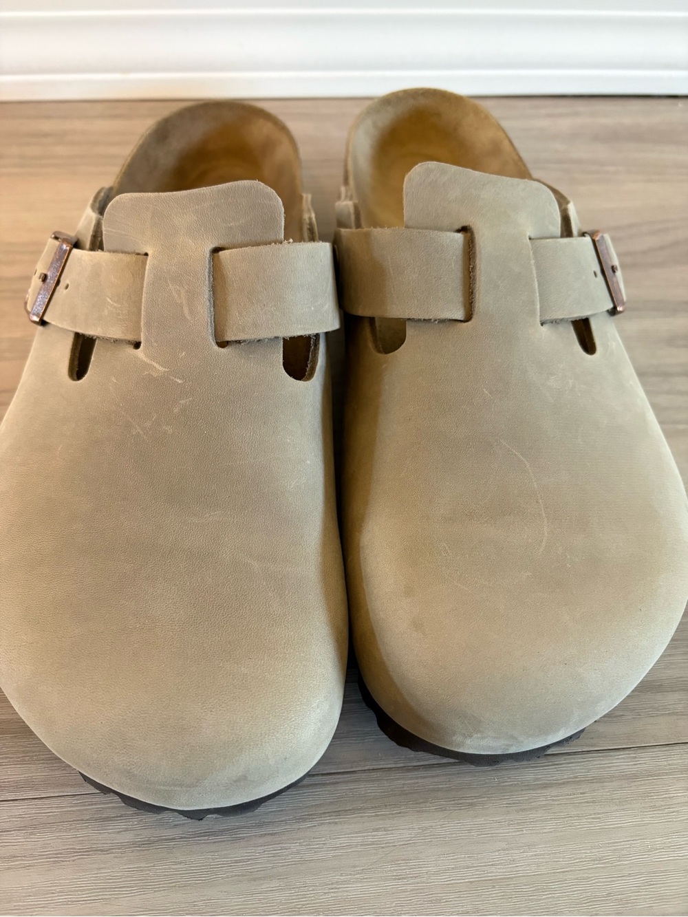 Birkenstock oiled leather Boston Clog - Taupe - Picture 3 of 7